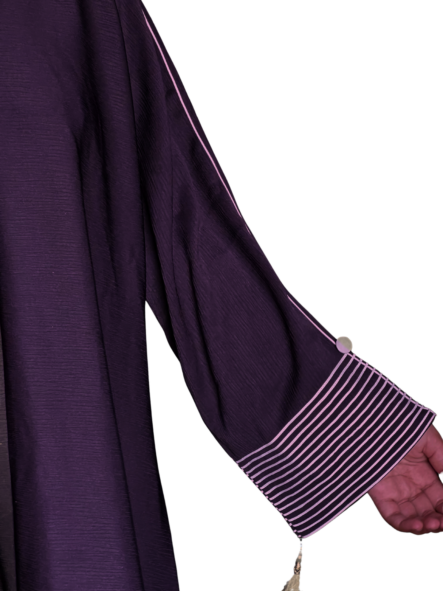 Noor's Midnight Grace – Tassel-Embellished Abaya