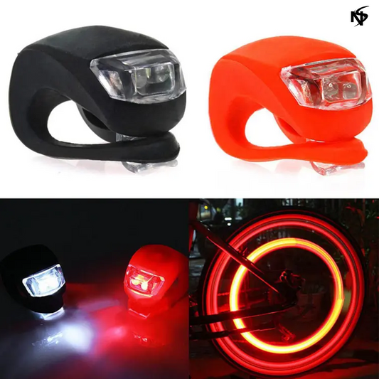 2 Pcs Noor's Silicone Bicycle Bike Cycle Safety LED