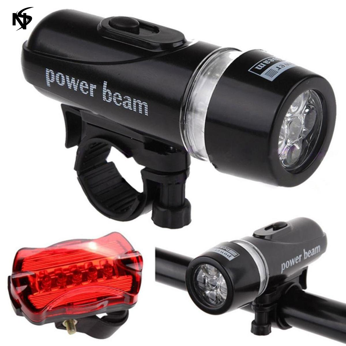 Noor's Bicycle Lights 5 LED Power Beam Torch Flashlight