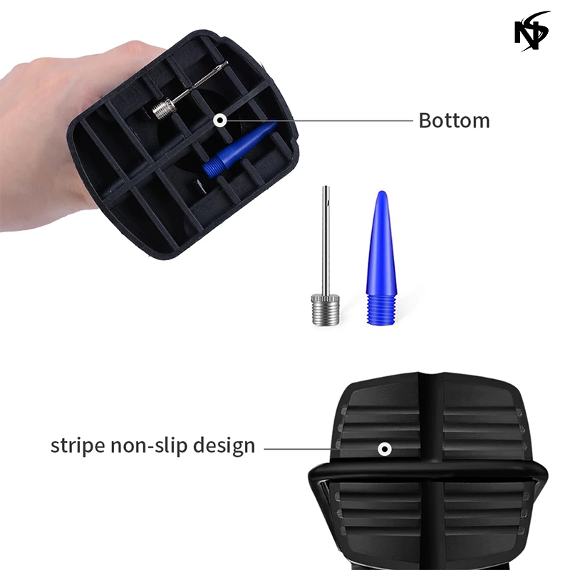 Portable Mini Foot Air Pump for Bicycle, Bike, Car and Football Hand Ball Inflator