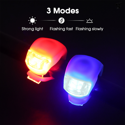 2 Pcs Noor's Silicone Bicycle Bike Cycle Safety LED