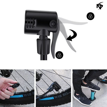 Portable Mini Foot Air Pump for Bicycle, Bike, Car and Football Hand Ball Inflator