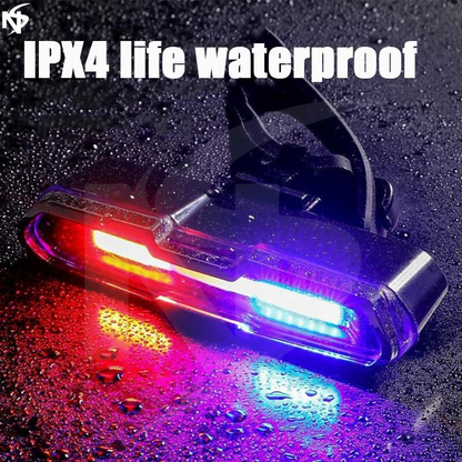 Noor's Bicycle USB Rechargeable Police Type Tail Light