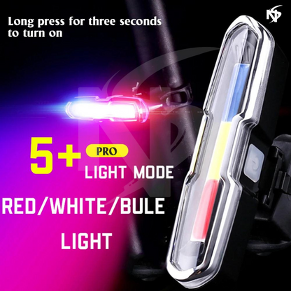 Noor's Bicycle USB Rechargeable Police Type Tail Light