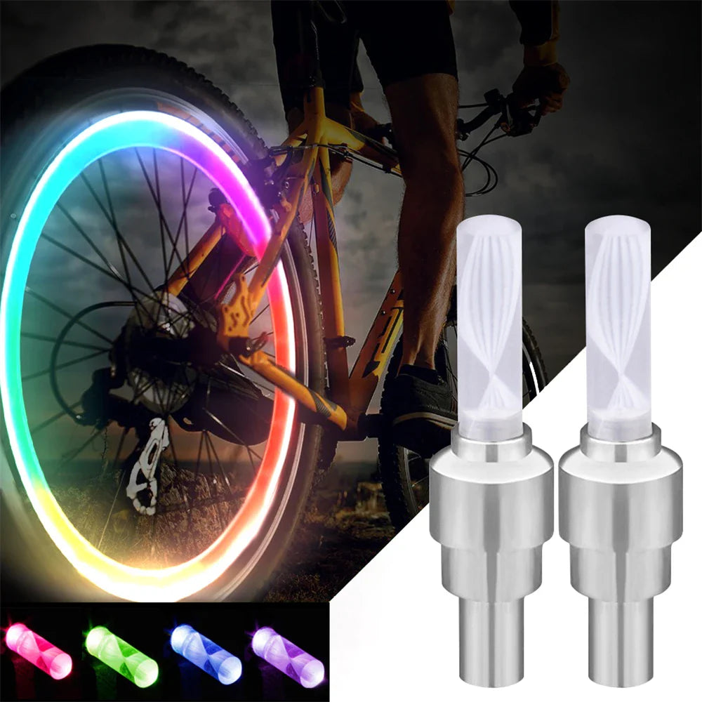 2Pcs Motion Activated Glow Bike Flashlight Car Motorcycle Cycle