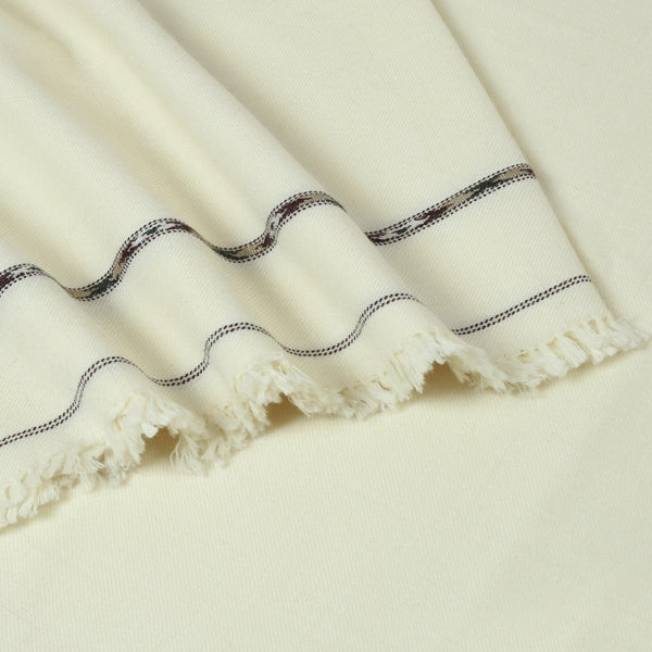 Noor’s Men’s Wool Shawl – Soft & Warm Winter Shawl Pakistan In Cream Color