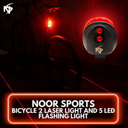 Noor's Bicycle 2 Laser light and 5 LED Flashing Lamp