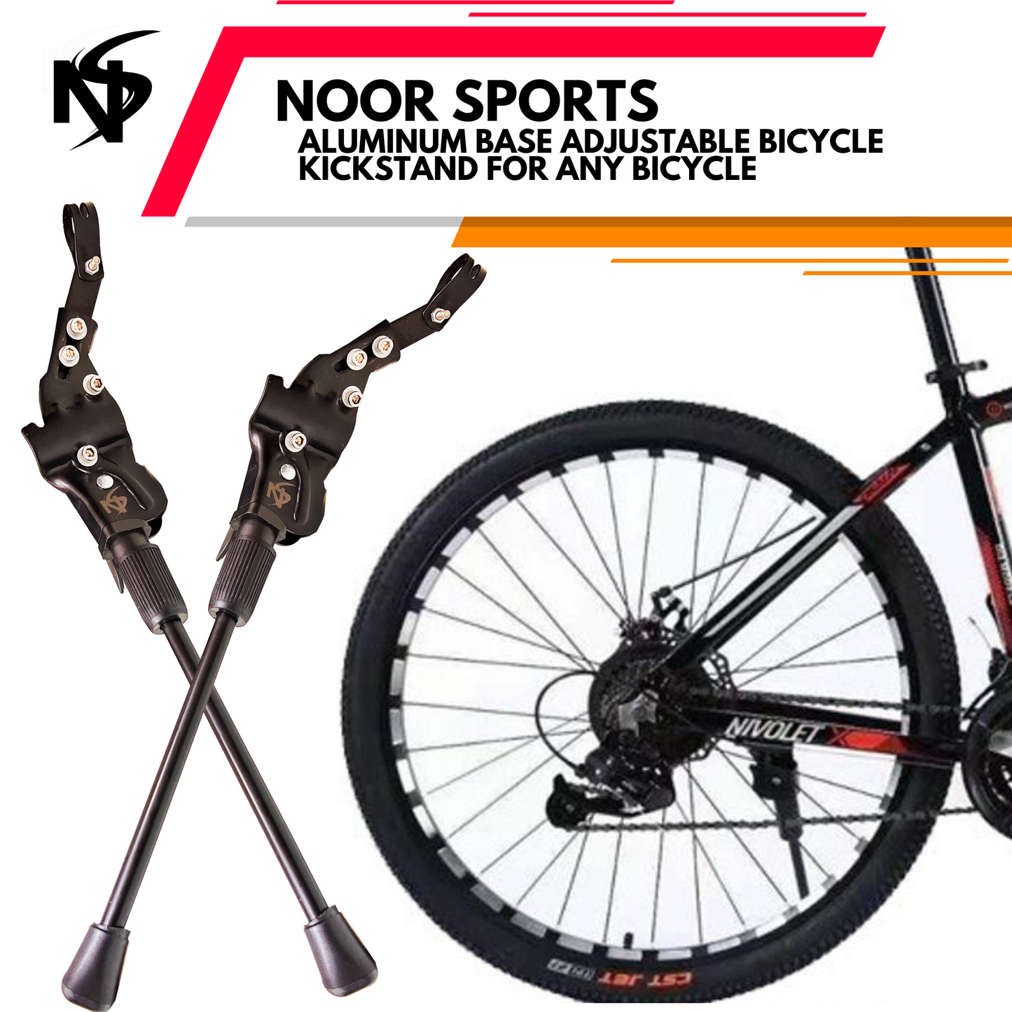 Noor's Adjustable Bicycle Bike Stand Aluminum