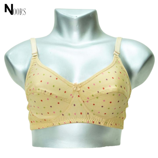 Noor's Printed Soft Cotton Bra For Women