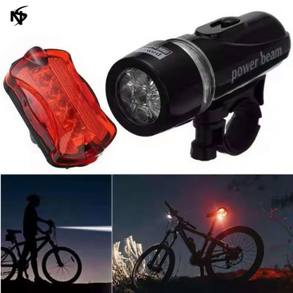 Noor's Bicycle Lights 5 LED Power Beam Torch Flashlight