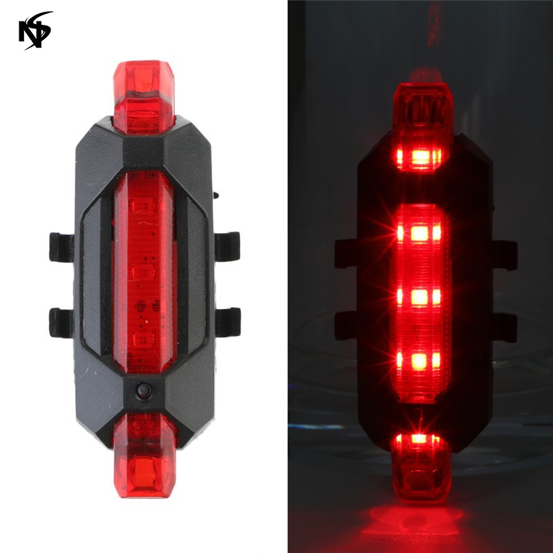 Noor's Portable USB Rechargeable Bike Bicycle Safety Tail Light